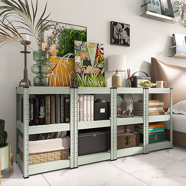 Three-Tier Metal Storage Cabinet – DIY Assembly Home Organizer – Modern Fresh Color – Bedroom & Living Room Shelf – Steel Storage Unit